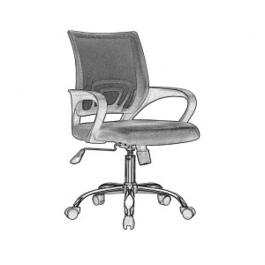 polithrona-grafeiou-me-anaklisi-metallo-xrwmio-mesh-mwv-mavro-ΕΟ254,21F 2